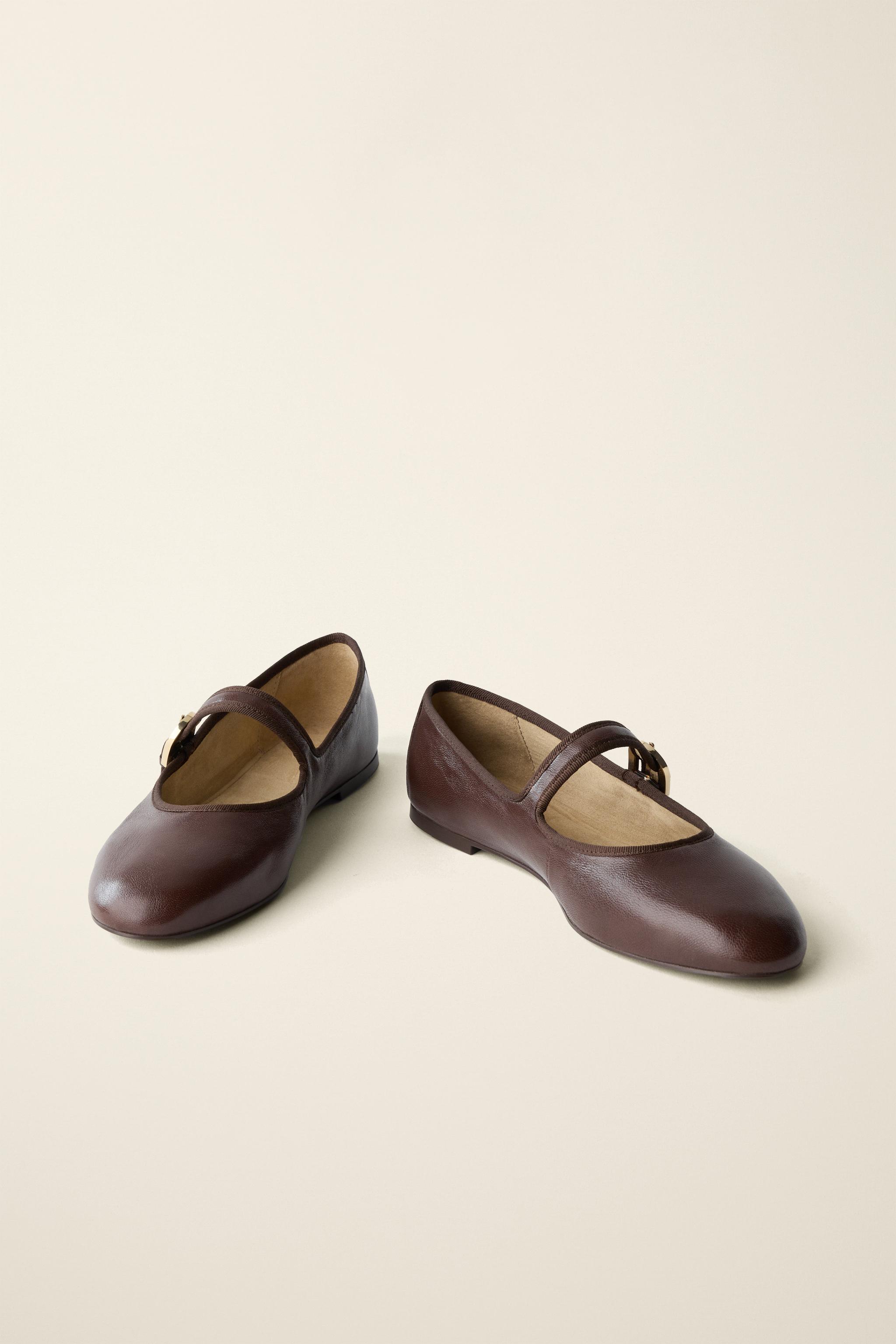 LEATHER BALLET FLATS CREATED BY CARAMEL LONDON X ZARA